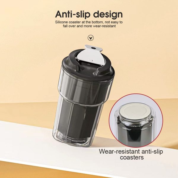 460ml Double wall insulated Coffee Cup Black Discount