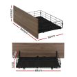 Artiss 2x Bed Frame Storage Drawers Trundle Black Fashion