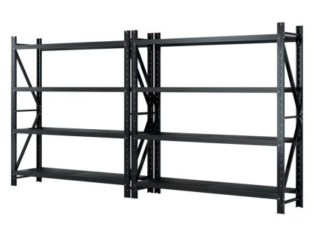 Giantz 4Mx2M Garage Shelving Warehouse Rack Black Hot on Sale