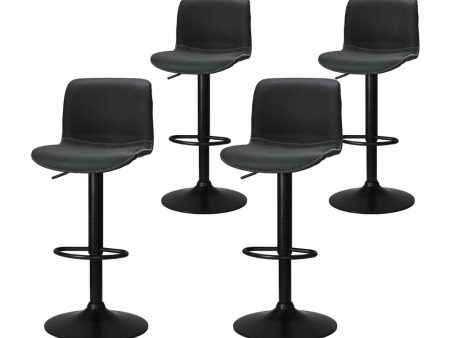 Artiss 4x Bar Stools Kitchen Swivel Gas Lift Chairs Black Online now