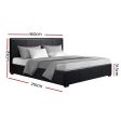 Artiss Bed Frame Queen Size Gas Lift Black NINO Online