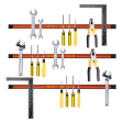 3 x 61cm Magnetic Wall Mounted Tool Holder Storage Organiser Garage Workshop For Sale