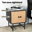 Artiss Bedside Table with Sliding Doors BORIS Discount