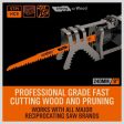 5Pc 9    240mm Reciprocating Saw Blades 5TPI Wood Timber Pruning Tool W T Case Supply