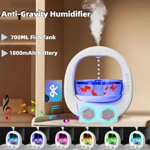 Pink 3 In 1 Anti-Gravity Humidifier Multifunctional Aromatherapy Machine Bluetooth-compatible Speaker Fish Tank Ambient Light For Cheap