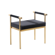 Interior Ave - Cuba Velvet Vanity Stool - Black Supply