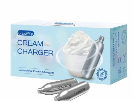 100x Cream Chargers - GreatWhip NO2 Nitrous Oxide Food Use Whip Bulb Canisters Cheap