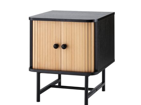 Artiss Bedside Table with Sliding Doors BORIS Discount