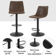 Artiss 4x Bar Stools Vintage Leather Swivel Gas Lift Brown Discount