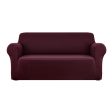 Artiss Sofa Cover Couch Covers 3 Seater Stretch Burgundy Online Hot Sale