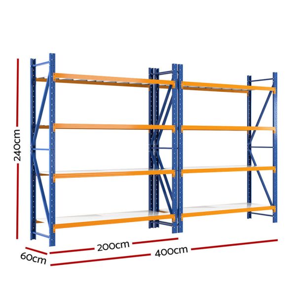 Giantz 4Mx2.4M Garage Shelving Warehouse Rack Sale