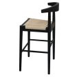 Arden Solid Oak Loom Kitchen Counter Stool (Black) Online Sale