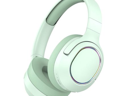 Green P2963 Wireless Bluetooth Headphones with LED Light, Hi-Fi Sound, and Sport Design Supply