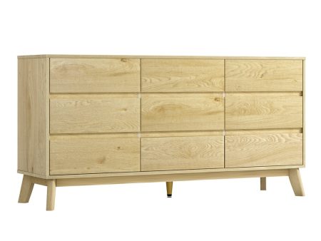 Artiss 9 Chest of Drawers Tallboy Cabinet - XAVI Pine Sale