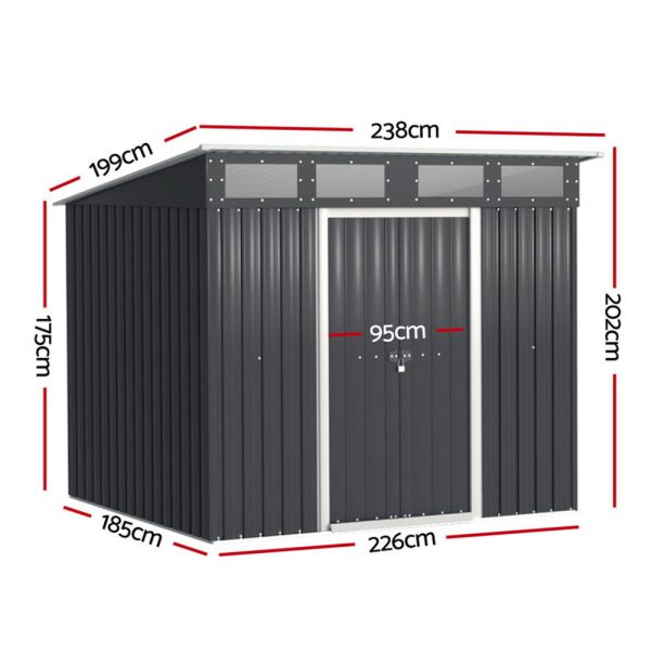 Giantz Garden Shed 2.38x1.99M Outdoor Storage Tool Workshop House Shelter For Cheap