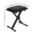 Alpha Piano Stool Adjustable Height Keyboard Seat Portable Bench Chair Black Fashion