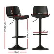 Artiss 2x Bar Stools Padded Seat Gas Lift Black Online Hot Sale