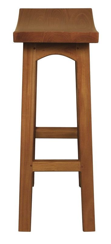 Tokyo Solid Mahogany Timber Barstool (Light Pecan) Discount