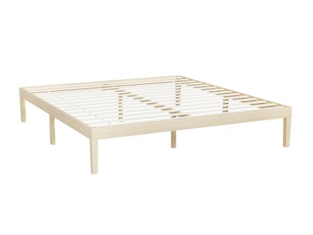 Artiss Bed Frame King Size Wooden Base Mattress Platform Timber Pine BRUNO Fashion