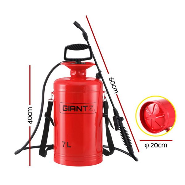 Giantz Weed Sprayer Pressure 7L Shoulder Pesticide Metal Online Sale