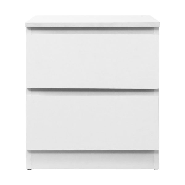 Artiss Bedside Table 2 Drawers - PEPE White Online Hot Sale