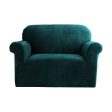 Artiss Sofa Cover Couch Covers 1 Seater Velvet Agate Green For Discount