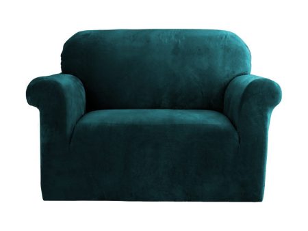 Artiss Sofa Cover Couch Covers 1 Seater Velvet Agate Green For Discount