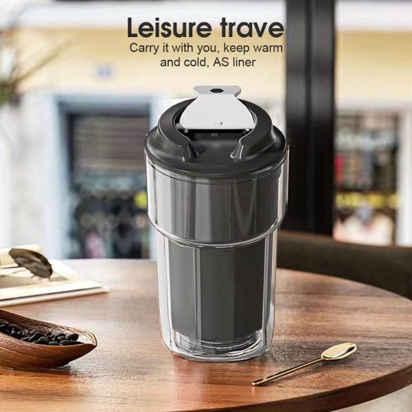 460ml Double wall insulated Coffee Cup Black Discount