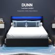 Artiss Bed Frame Queen Size LED with 4 Drawers Black DUNN Sale