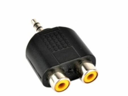 3.5mm Male to 2X RCA Female Audio Video Splitter Adapter Connector Coupler For Discount