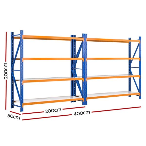 Giantz 4Mx2M Garage Shelving Warehouse Rack Fashion