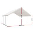 Instahut Carports 6x6m Carport Kits Steel Shelter Gazebo Canopy Garage Portable Garden Shed Online Sale