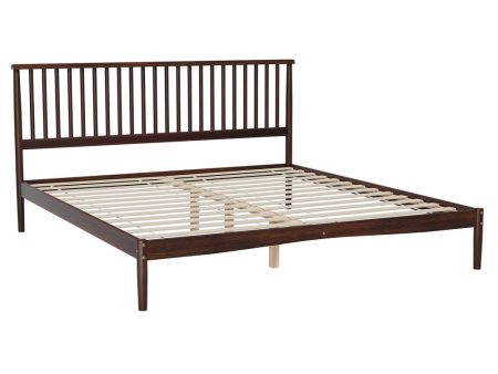 Artiss Bed Frame King Size Wooden Base Mattress Platform Timber Walnut VISE Online Sale