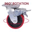 5 inch Industrial 500KG Caster Wheels Swivel with Brake Locking Casters Castor Wheels Cart Furniture Workbench Online Sale