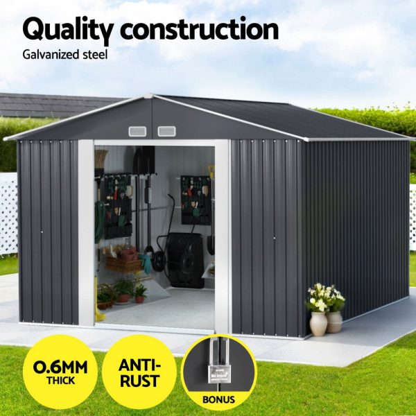 Giantz Garden Shed 3x3M Outdoor Storage Tool Workshop House Shelter Discount