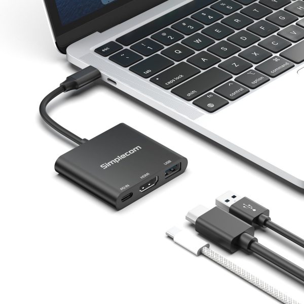 Simplecom DA320 USB-C 3-In-1 Adapter USB 3.2 Gen 1 5Gbps PD HDMI 2.0 4K@60Hz Fashion