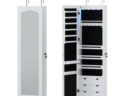 Artiss Jewellery Cabinet LED Mirror Lockable Fashion