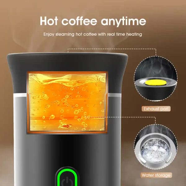 Black Portable Espresso Coffee Machine - Universal 3-in-1 Capsule, Coffee Powder, and Espresso Maker Online Hot Sale