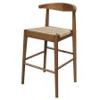 Arden Solid Oak Loom Kitchen Counter Stool (Almond) For Sale