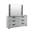 Tallboy with 5 Storage Drawers MDF Combination of Black & Cement Colour on Sale