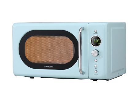 Devanti 20L Microwave Oven 800W Blue Fashion