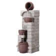 Gardeon Solar Fountain Water Feature  Pot Outdoor Indoor 4-Tier Cascading Brown Fashion