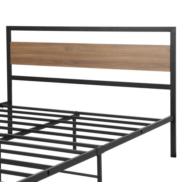 Artiss Bed Frame Queen Size Metal Base Mattress Platform Foundation Black DREW Sale