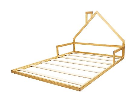 Pine Wood Floor Bed House Frame for Kids and Toddlers Online