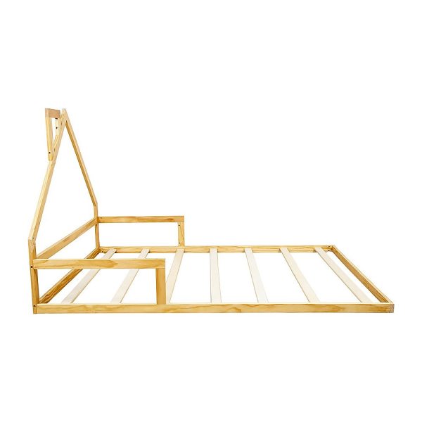 Pine Wood Floor Bed House Frame for Kids and Toddlers Online