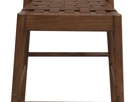 Elliot Leather Kitchen Counter Stool (Walnut) Cheap