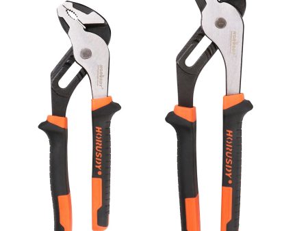 2Pc Groove Joint Pliers 8 & 10-inch Multi Grip Non-Slip Heavy Duty Pipe Wrench Cheap