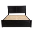 Tofino Bed Frame King Size Timber Mattress Base With Storage Drawers - Black Hot on Sale