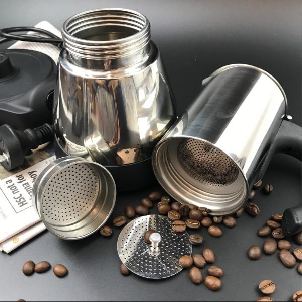 Electric Espresso Moka Coffee Maker 4Cups Stainless Steel Italian Classic AU STOCK Online Hot Sale