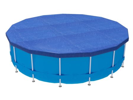 Aquabuddy Pool Cover Fit 3.66m Round Above-ground Swimming Pool Blanket Blue For Cheap